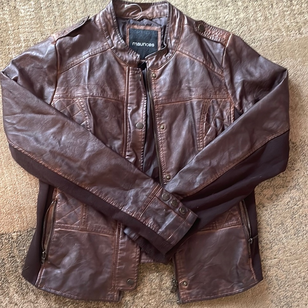 Maurice’s brand leather brown jacket